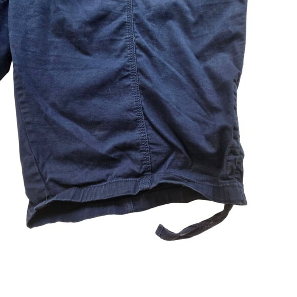 Catherines Plus Size 5X Navy Capri Pants Elastic Waist Drawstring Ankle Pockets - Picture 13 of 16